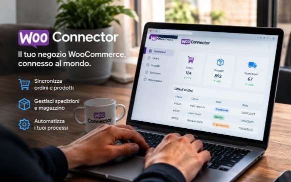 Il connettore tra Software Gestionale ERP Business Experience e Woommerce. Il ponte intelligente tra il tuo gestionale e il tuo e-commerce.